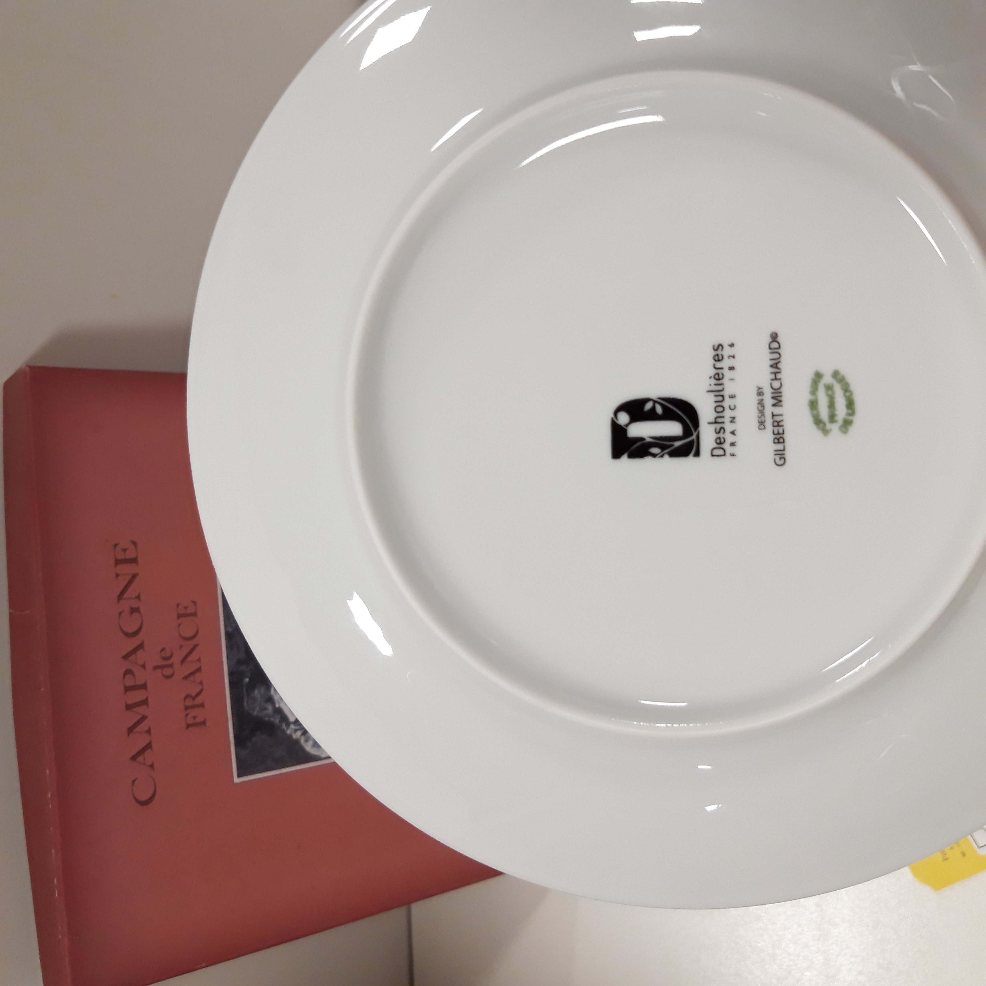 Coffret de 6 assiettes à fromage, Deshoulières, design Gilbert Michaud Comme neuf - Vue 4 - 